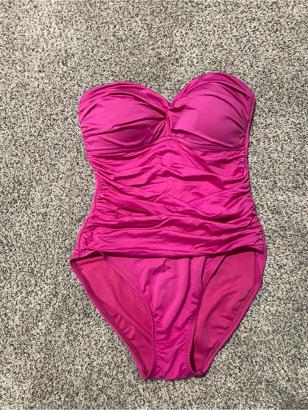 La Blanca Bright Fuchsia Strapless One-Piece Swimwear